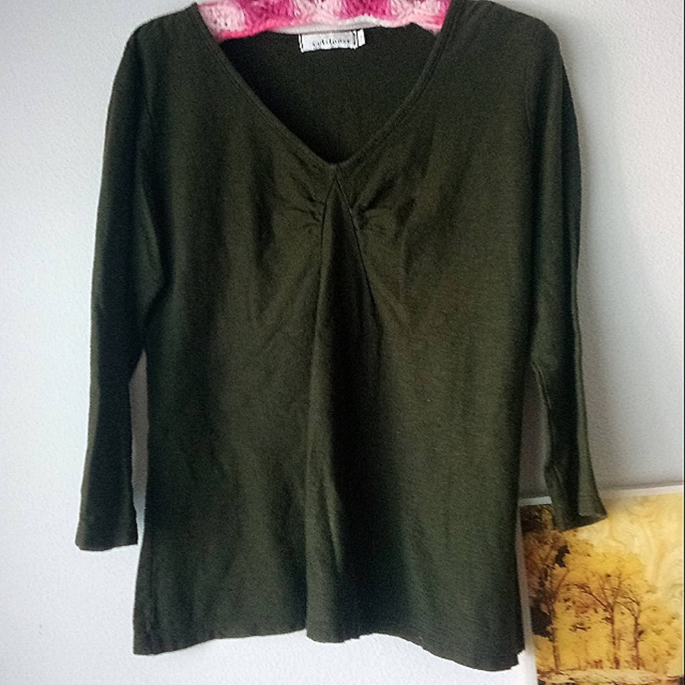 cut loose Forest Green Top